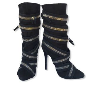 Giuseppe Zanotti for Balmain Zipper Boots Sz 8.5